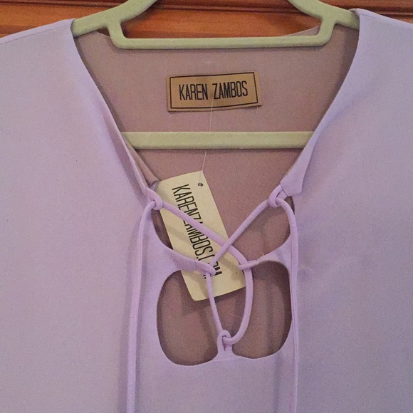 NWT!! Karen Zambos lilac dress - Picture 3 of 5